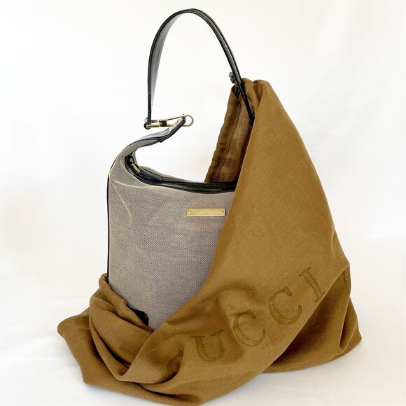 GUCCI Vintage Hard Structured Canva and Leather Shoulder Bag - Picture 15 of 15